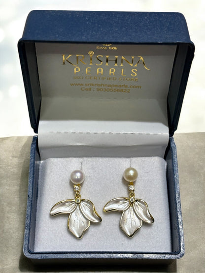 Royal Bloom Pearl Studded Drops