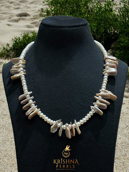 Beautiful Baroque & Semi Round Pearls Necklace Set