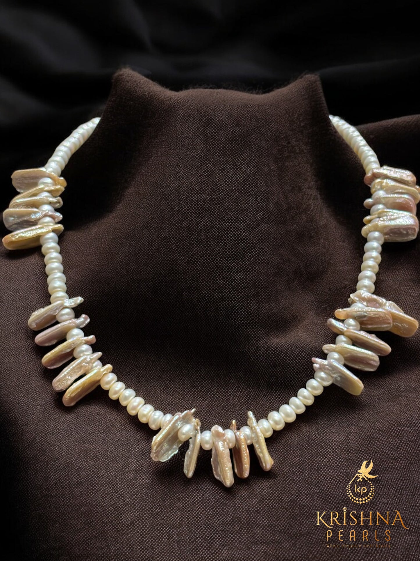 Beautiful Baroque & Semi Round Pearls Necklace Set