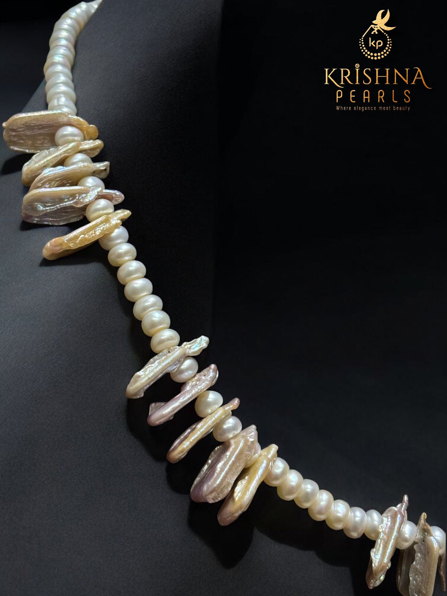 Beautiful Baroque & Semi Round Pearls Necklace Set