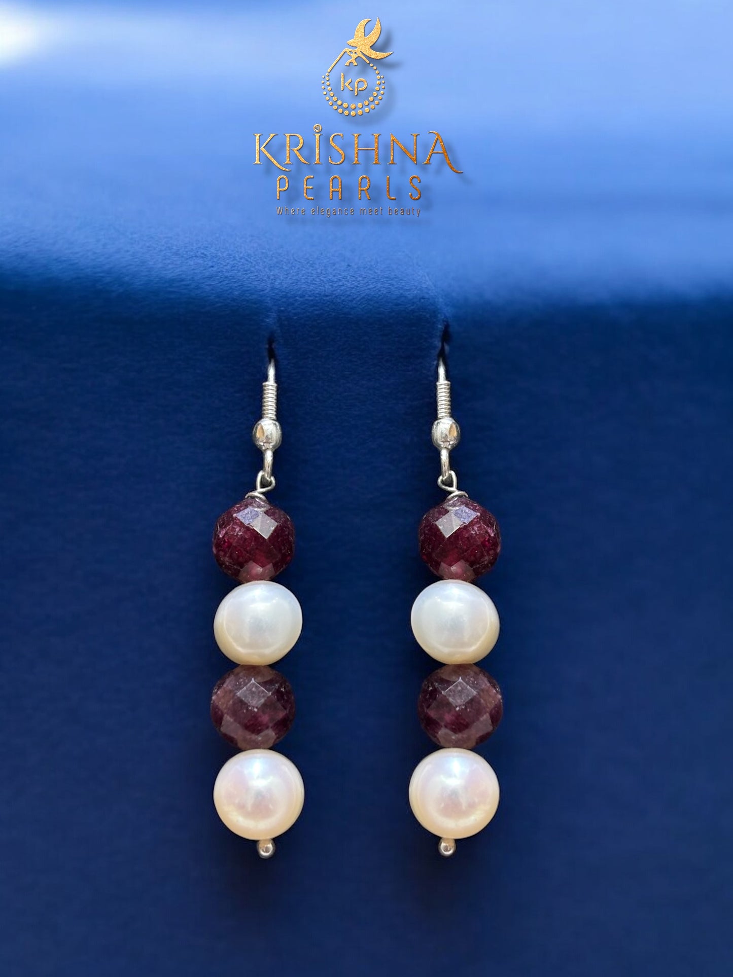 Baroque Pearls & Garnet With Detachable Pendant