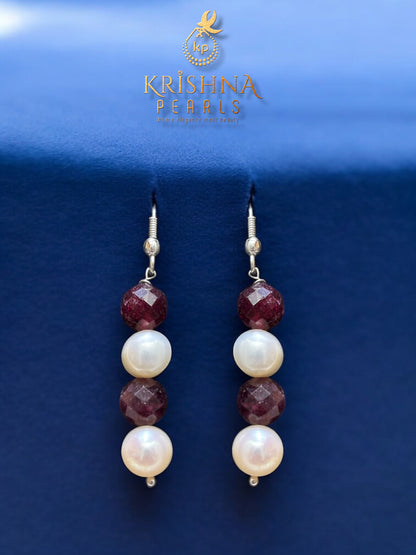 Baroque Pearls & Garnet With Detachable Pendant