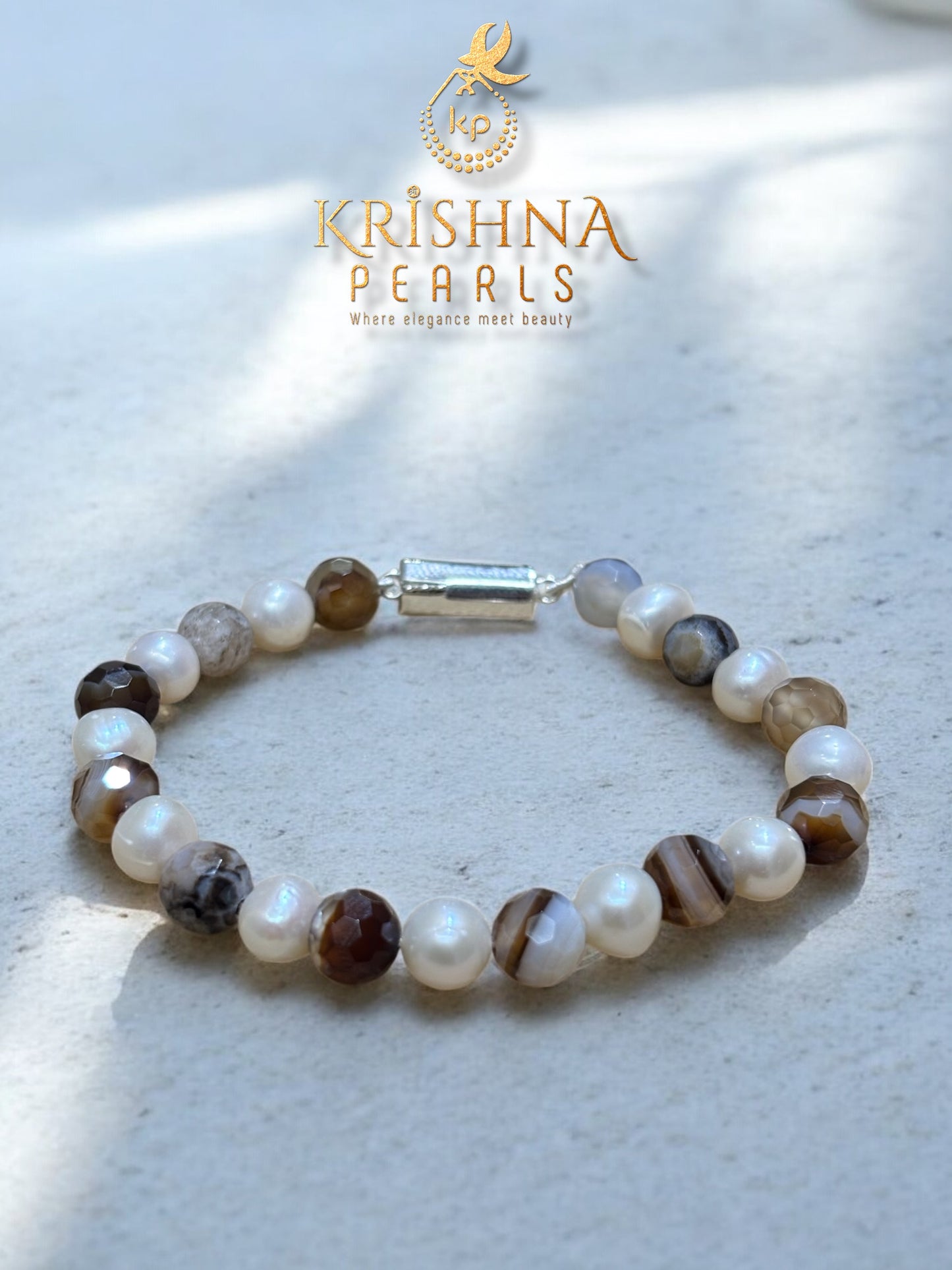 Adorable Pearls & Sulemani Hakik Bracelet