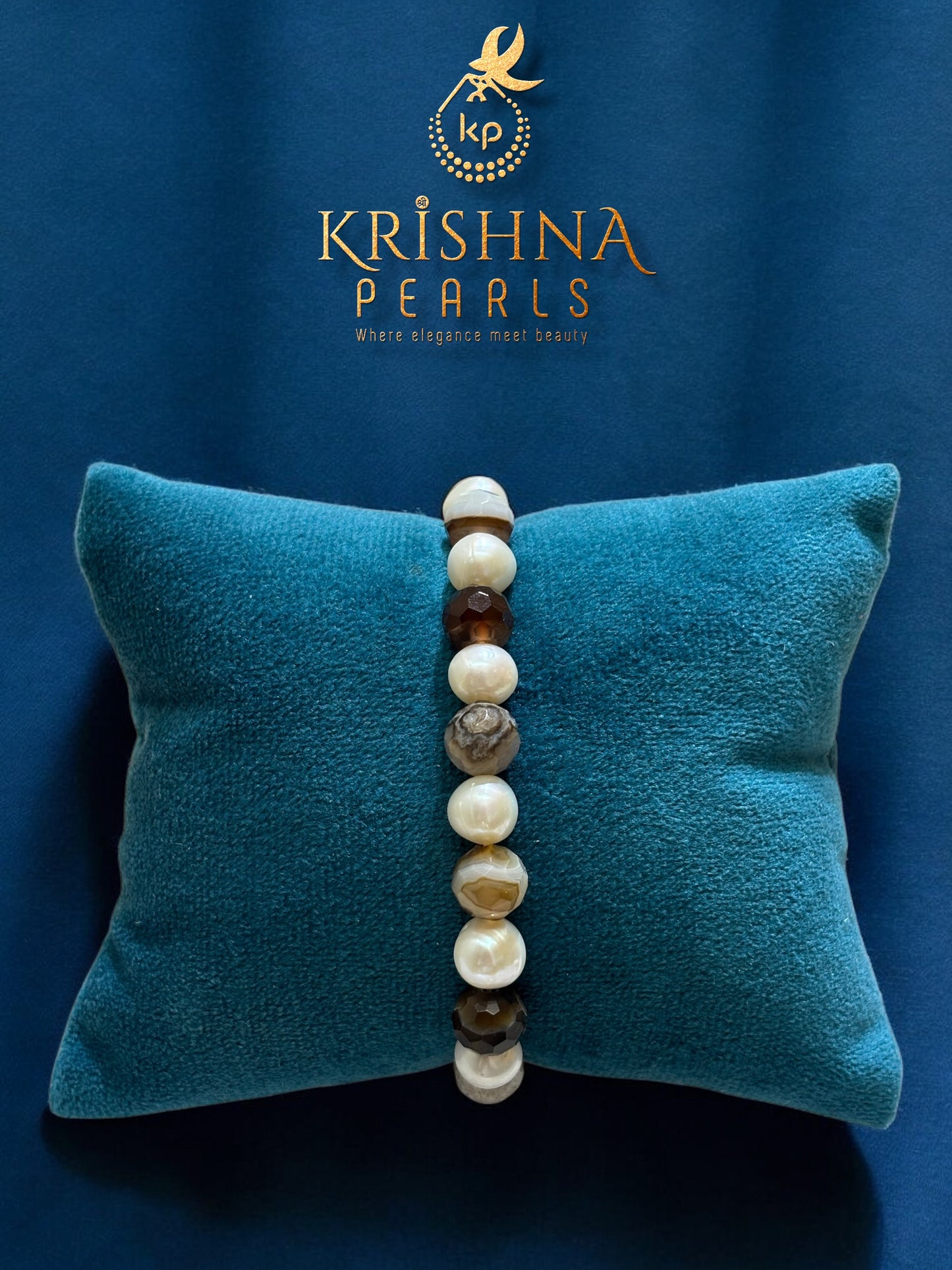 Adorable Pearls & Sulemani Hakik Bracelet