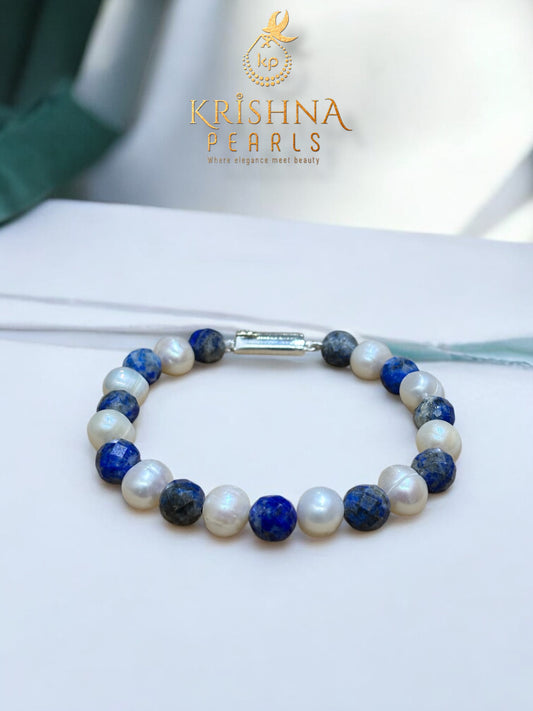 Beautiful Pearls & Lapis Lazuli Bracelet