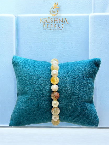 Beautiful Pearls & Citrine Bracelet