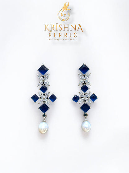 Sapphire Serenity Button Pearls Choker Set