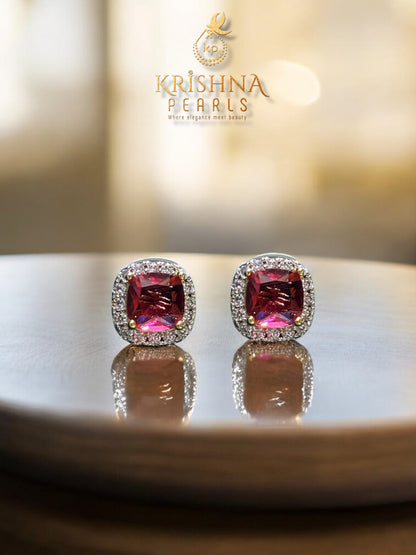 Lustrous Ruby Studded Pearls Set