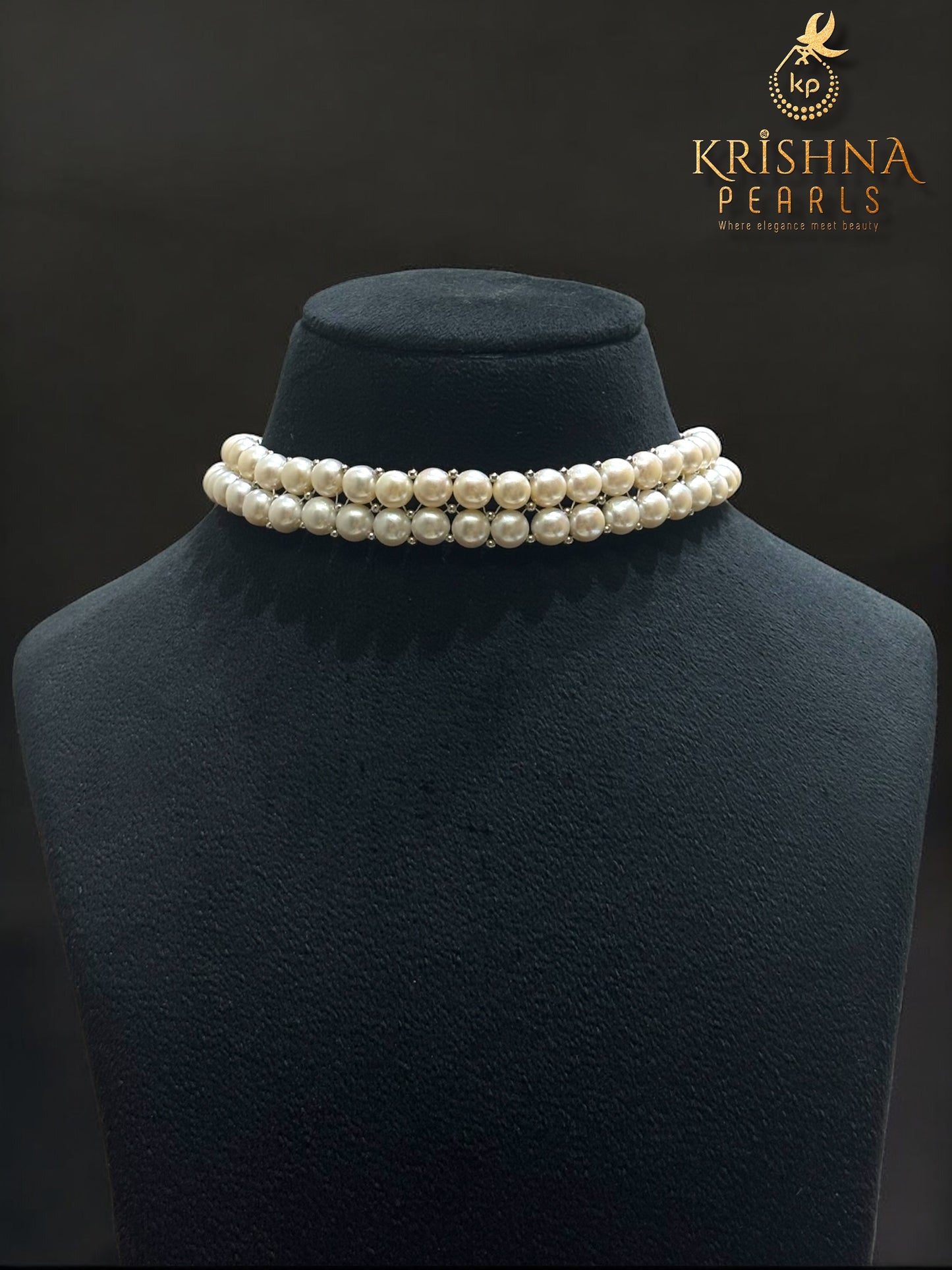 Celestial Twin-Row Pearls Choker Set