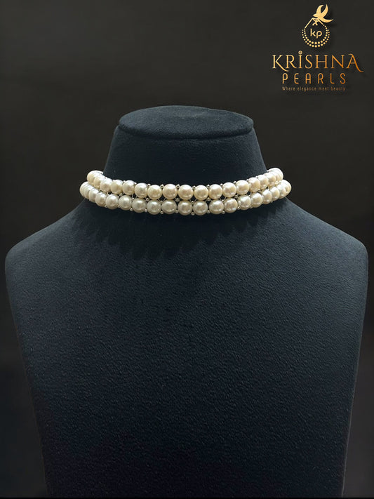 Celestial Twin-Row Pearls Choker Set