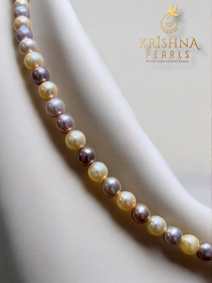 Round Pearls Multicolour Necklace