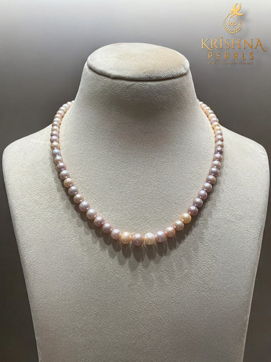 Graduation Pink Shades Pearls Necklace