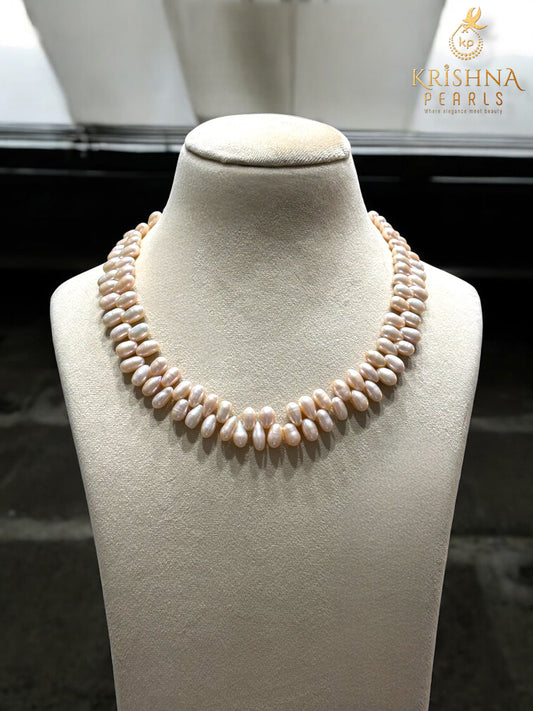 Twin-Row Pink Pearls Necklace