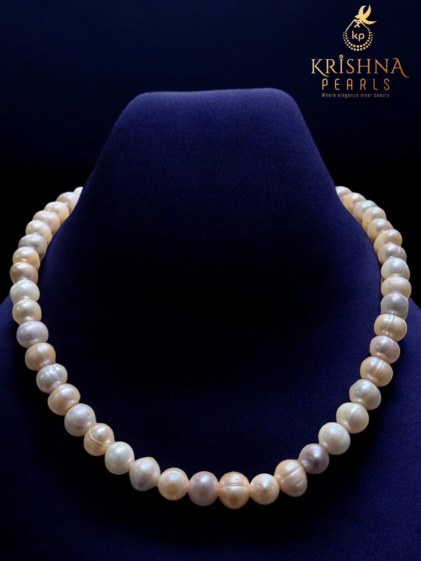 Adorable MultiShades Of Pink 10mm Pearls Necklace Set