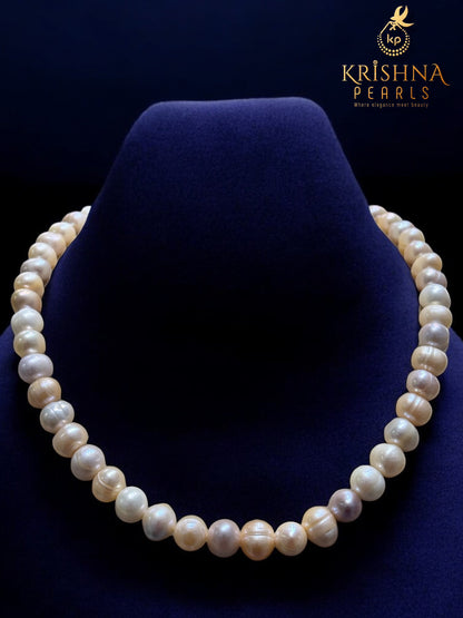 Adorable MultiShades Of Pink 10mm Pearls Necklace Set