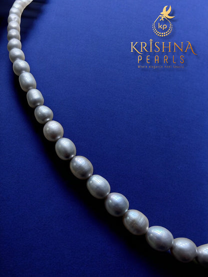 Graceful Grey Pearls Graduation Necklace