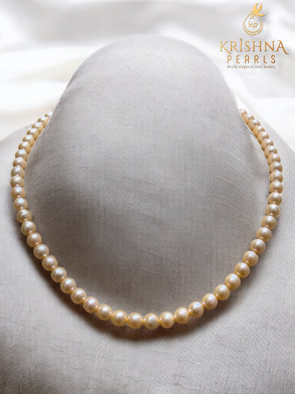Beautiful Round Peach Pink Pearls Necklace Set- Best Mothers Day Gift Lifetime Guarantee