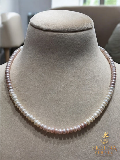 Beautiful Pink & White Pearls Necklace Set