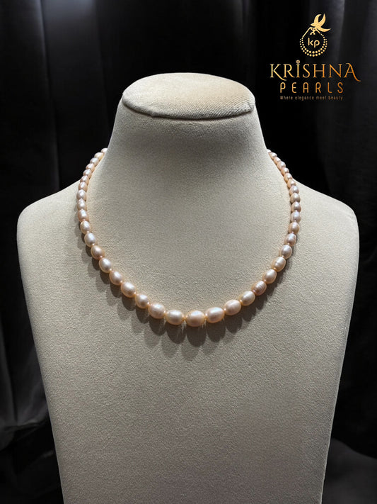 Natural Pink Graduated Pearls Necklace