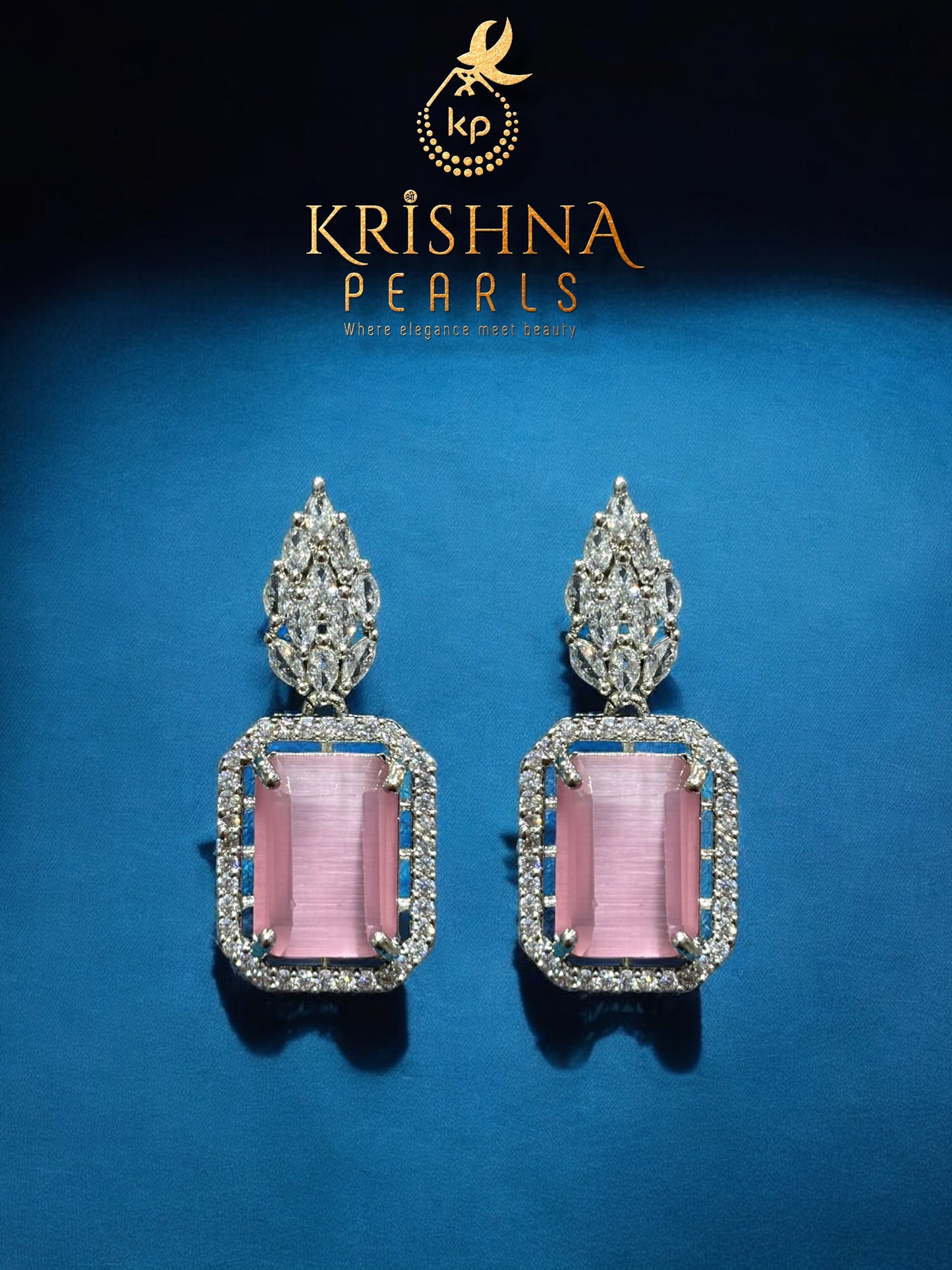 Designer Three Row Choker Pink Pendant Set