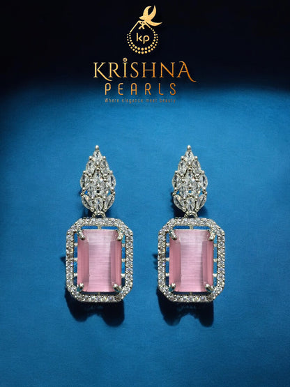Designer Three Row Choker Pink Pendant Set