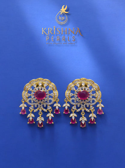 Beautiful Ruby & Pearl Studded Necklace Set