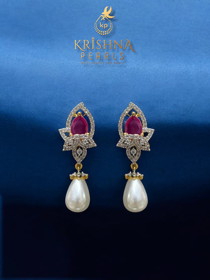 Royal Crimson Pearls Necklace Set