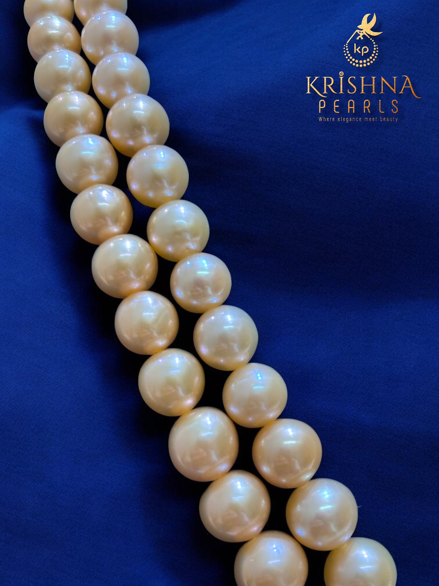 Premium Quality Graduated Peach Pink Pearl Double Layer Necklace Set AAA