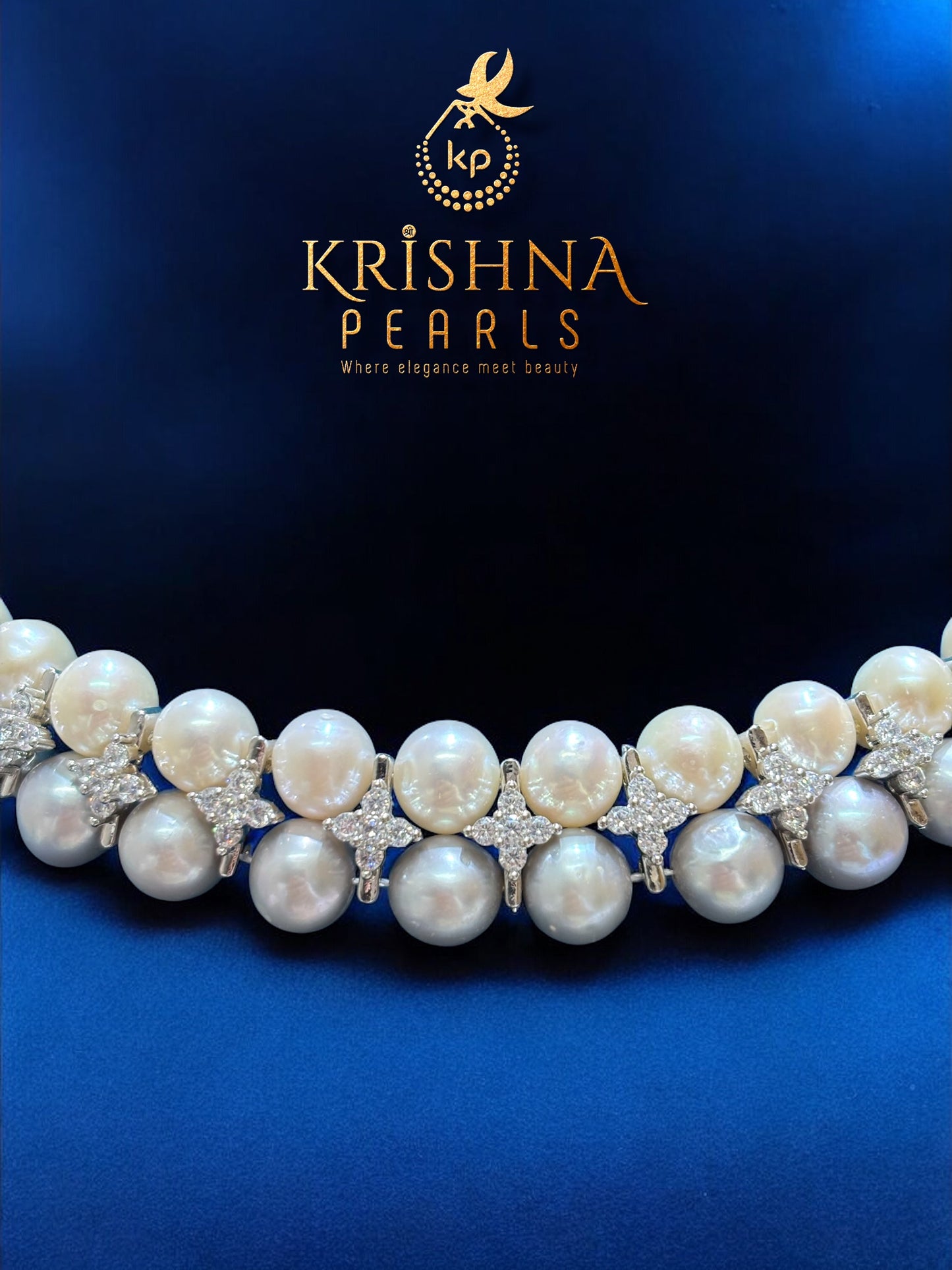 Natural Pearls White & Grey Necklace Set