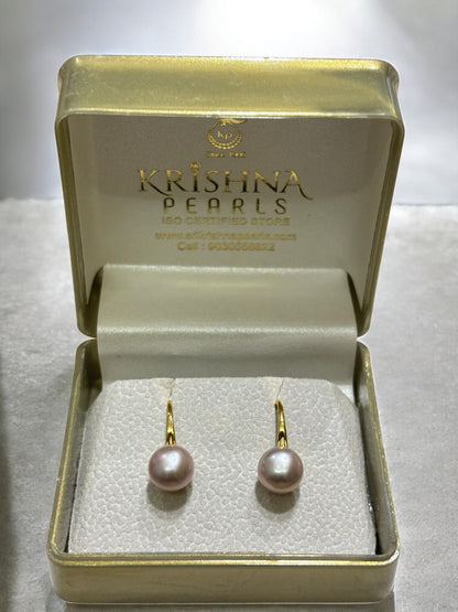 Dark Pink Pearl Studds