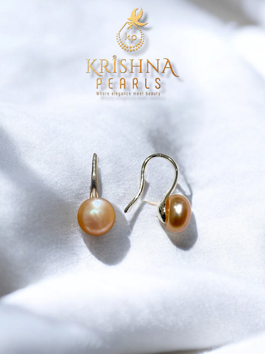Peach Pink Pearls Studds
