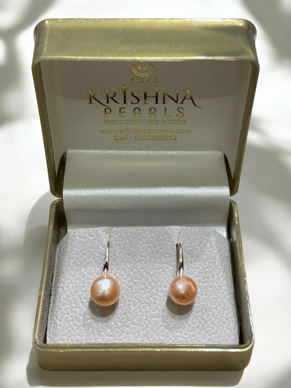 Peach Pink Pearls Studds