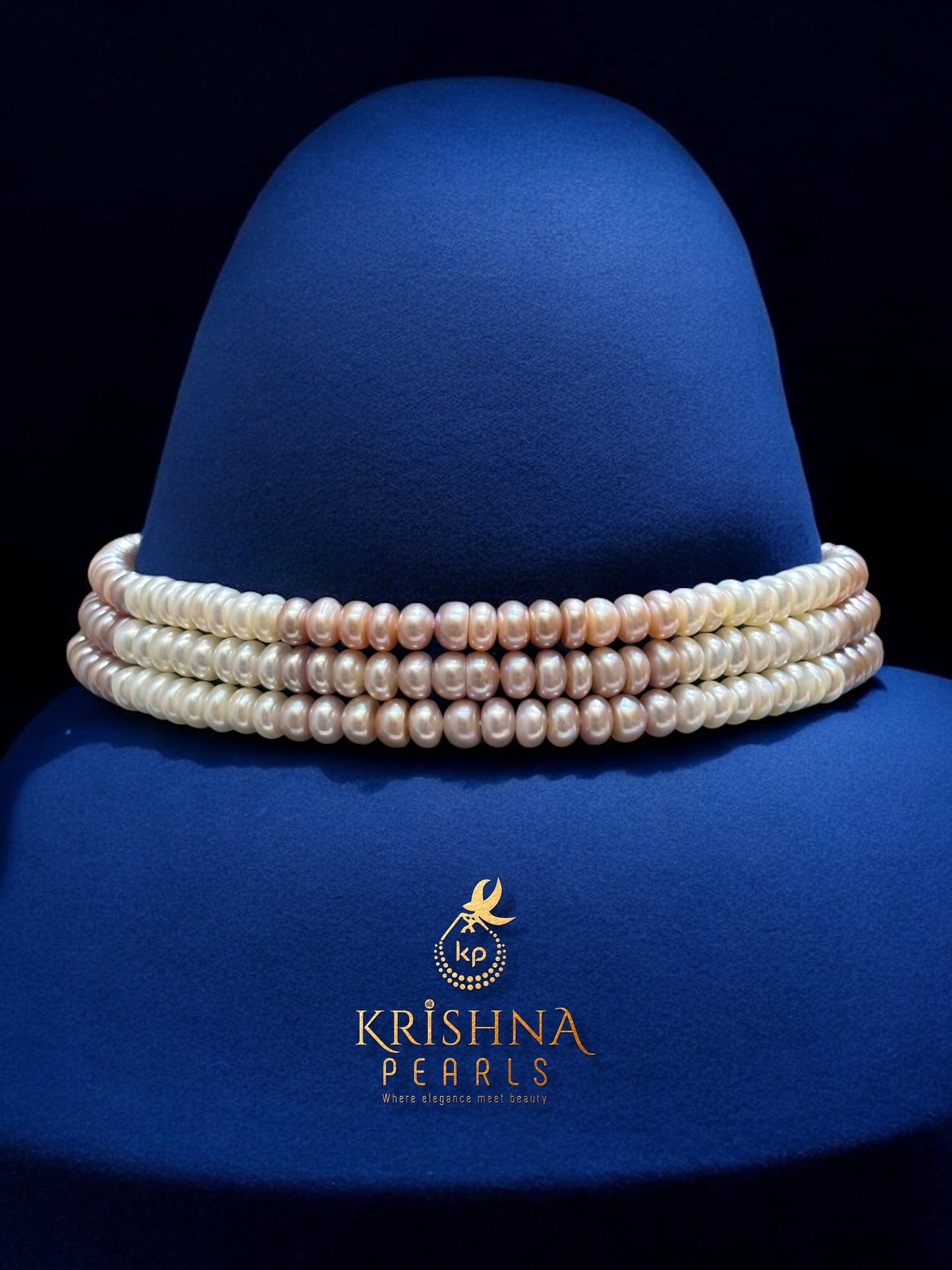 Beautiful Pink & White Pearls Choker Set