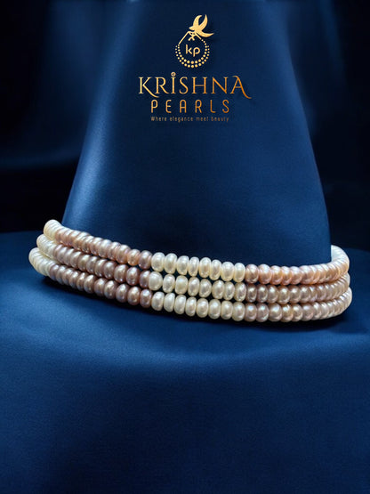 Beautiful Pink & White Pearls Choker Set