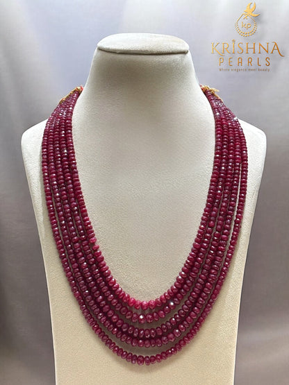 Five Strand Ruby Necklace
