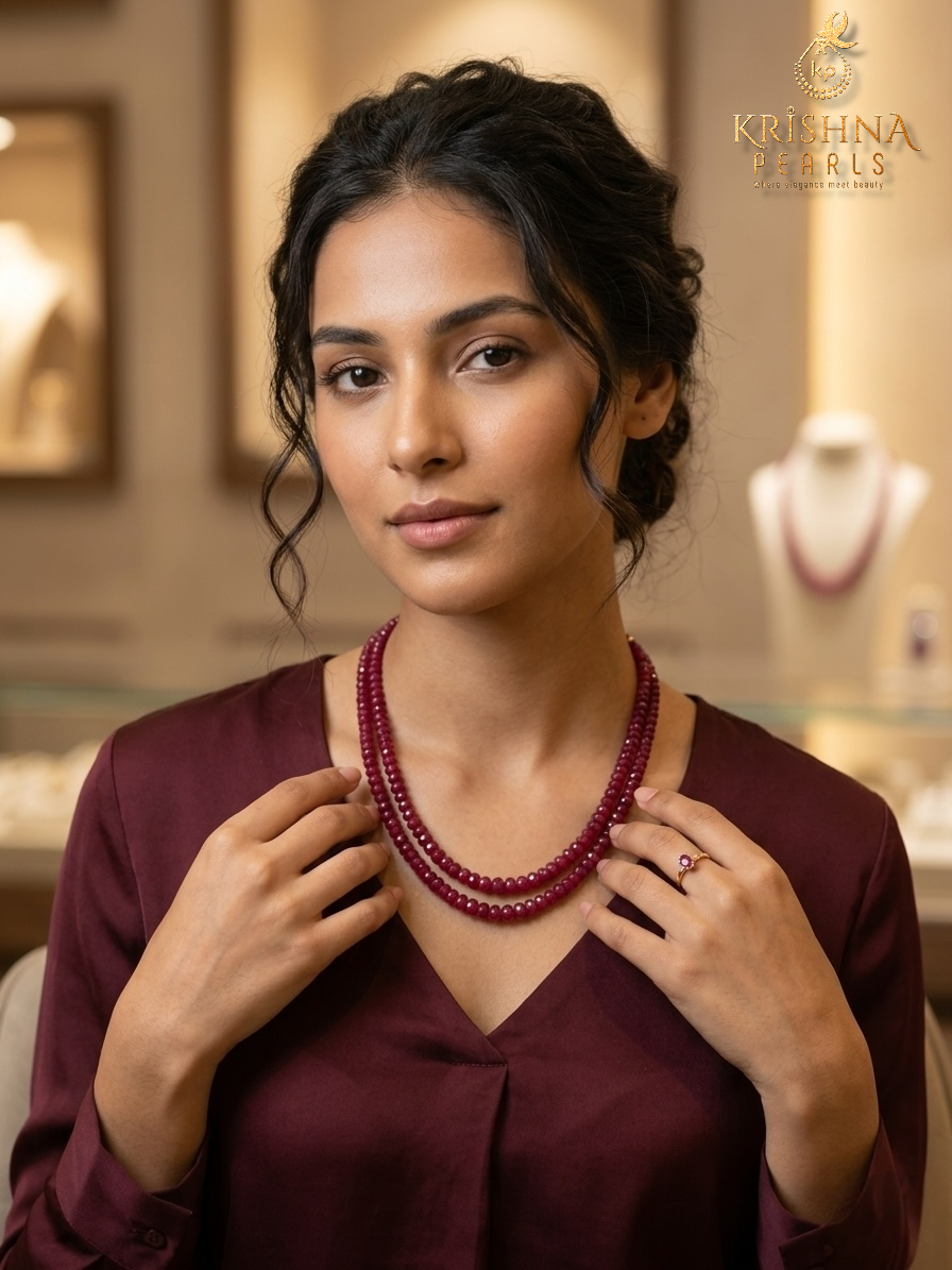 Royal Ruby Double Layer Necklace