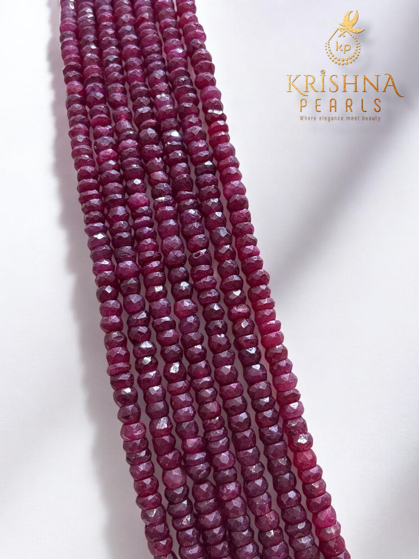 Beautiful 7 Layers Rubies Necklace