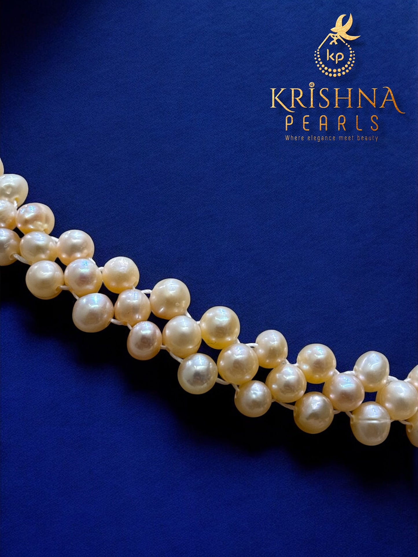 Peach Pink Pearls Hand Woven  Necklace Set