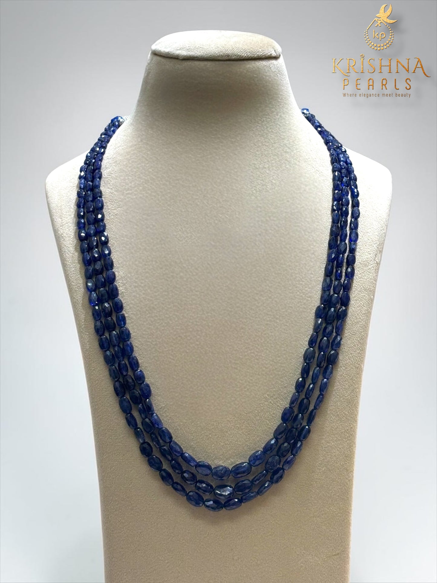 Roayl Blue Sapphire 3 Layers Necklace