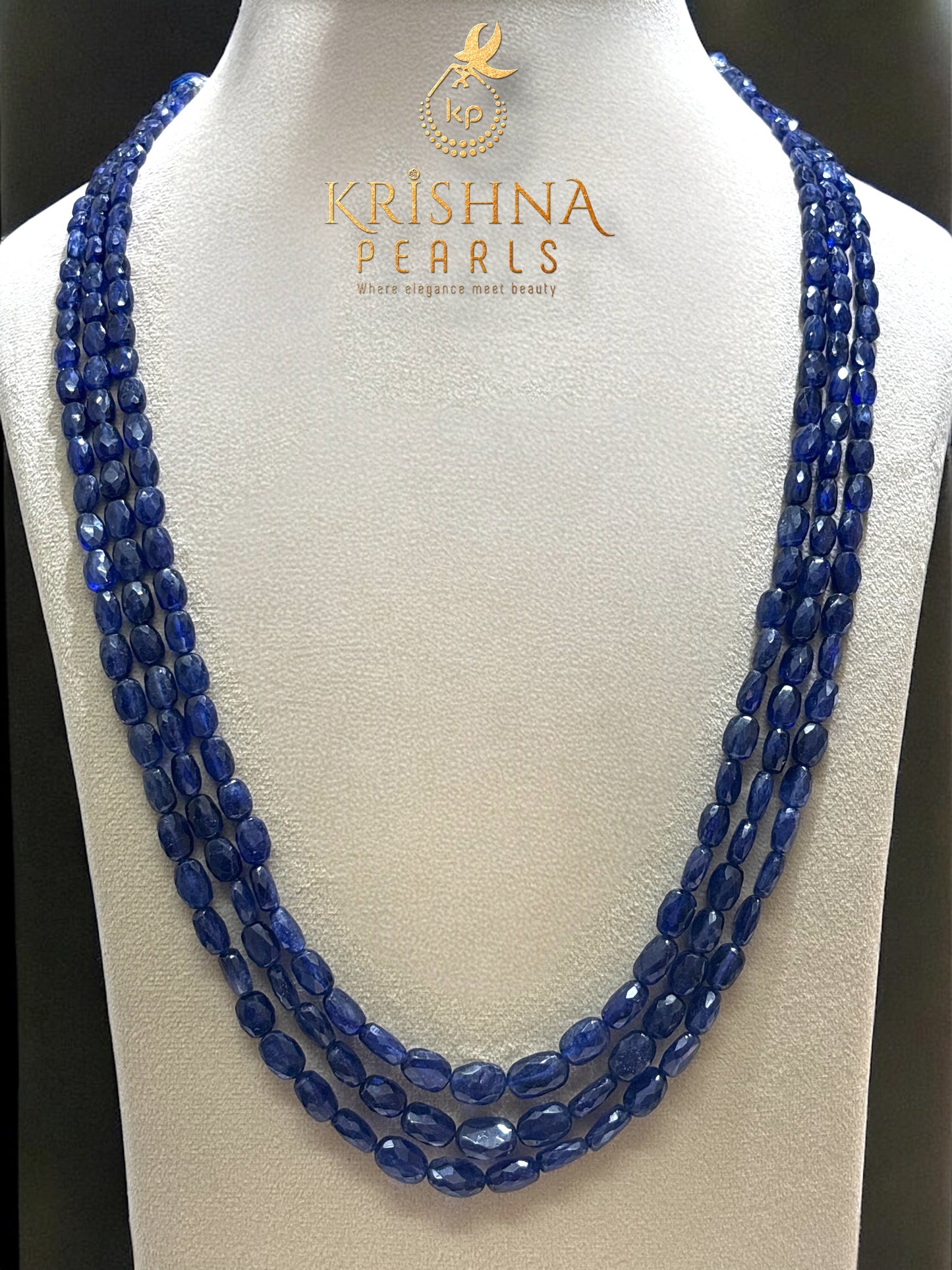 Roayl Blue Sapphire 3 Layers Necklace