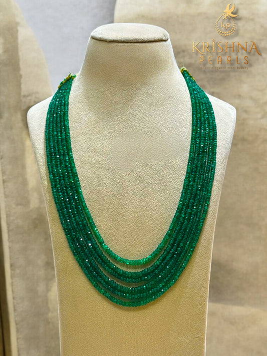 Elegant 6 Layers Emerald Necklace