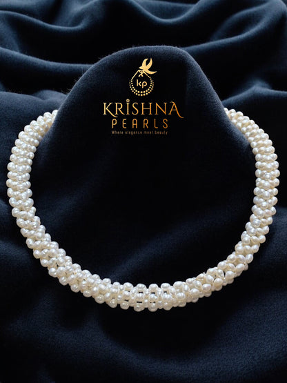 Classic Rice Pearls Jali Necklace Set