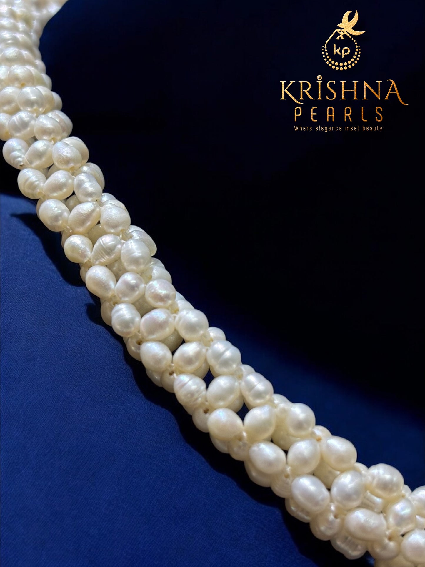 Classic Rice Pearls Jali Necklace Set