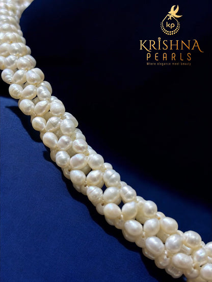 Classic Rice Pearls Jali Necklace Set