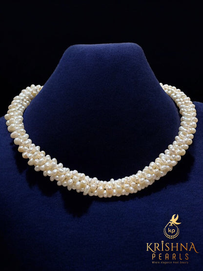Classic Seed Pearls Jali Necklace Set