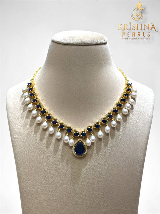 Designer BlueStone & Pearl Studded Necklace set