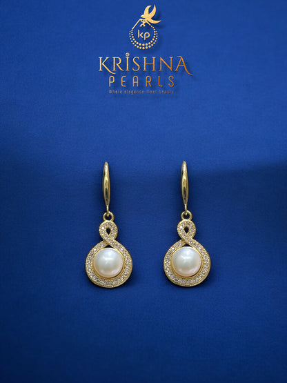 Infinity Pearl Studded Pearls Combo Set ( Single Line Pendent Set With Finger Ring )