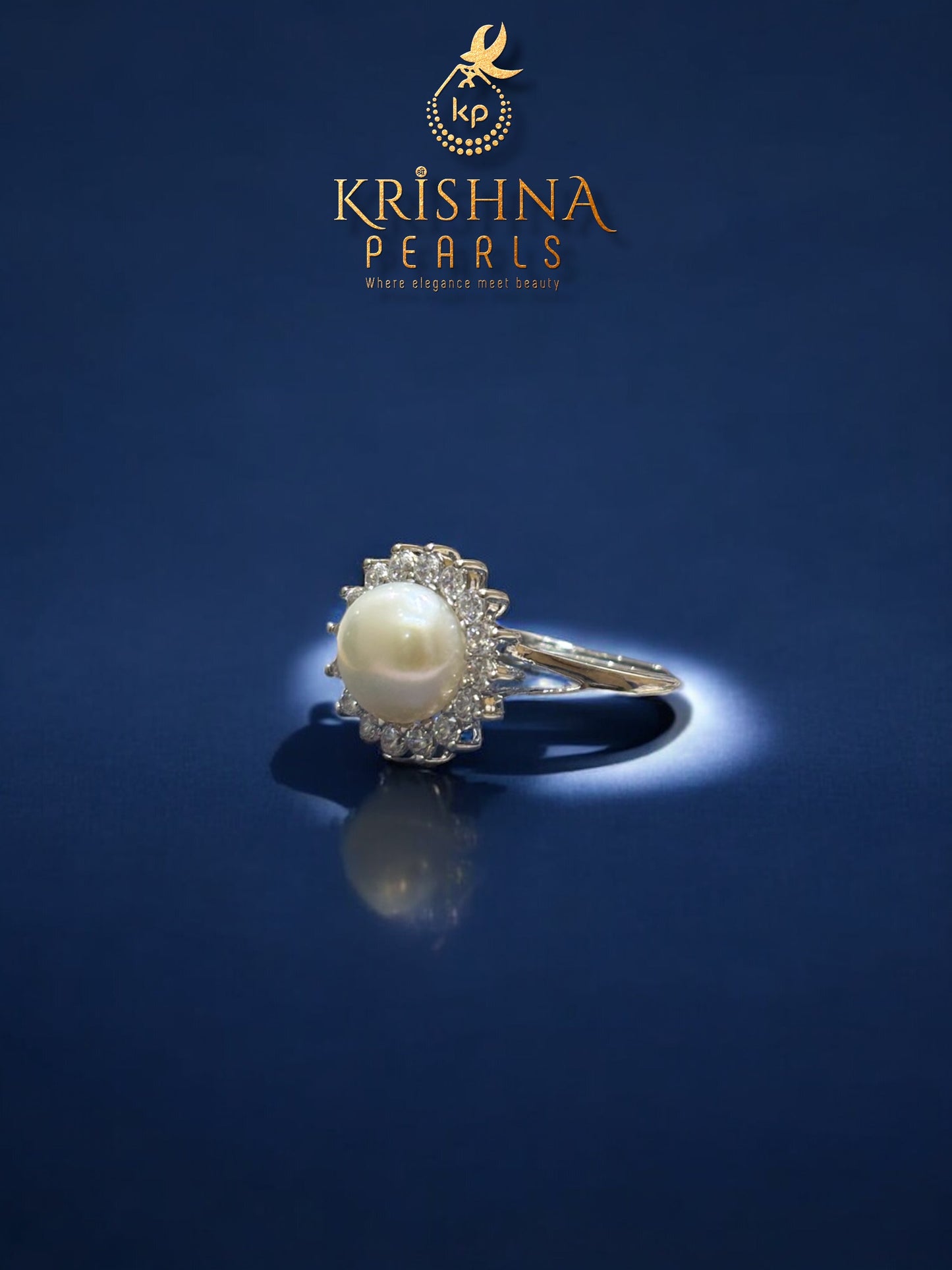Beautiful Big Pearl Studded Pearls Combo Set ( Single Line Pendent Set With Finger Ring )