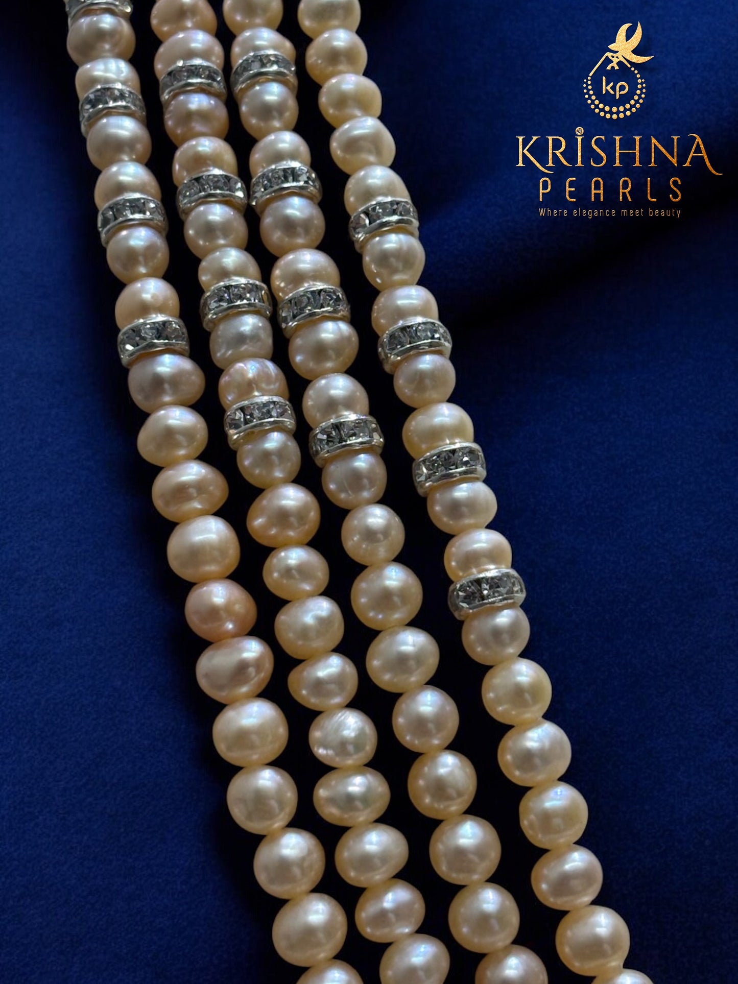 Classy Four Layers Pink Pearls Necklace Set
