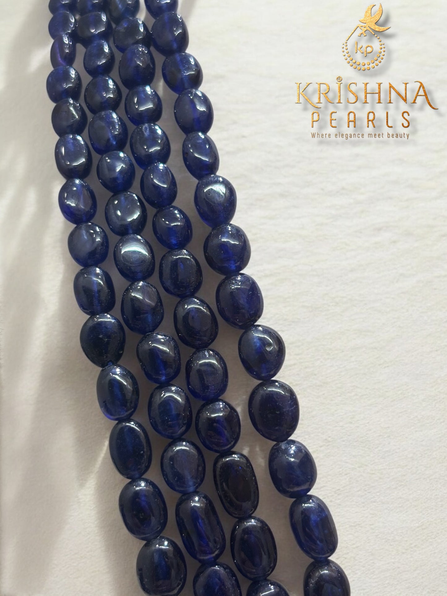 Uncut Blue Sapphire 4 Layers Necklace